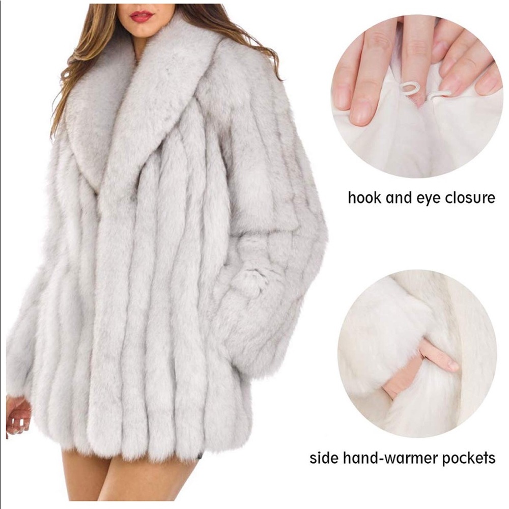 Rvxigzvi woman Faux Fur coat